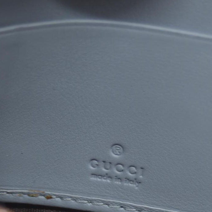 GUCCI Bamboo Pearl Leather Zip Around Long Wallet Beige