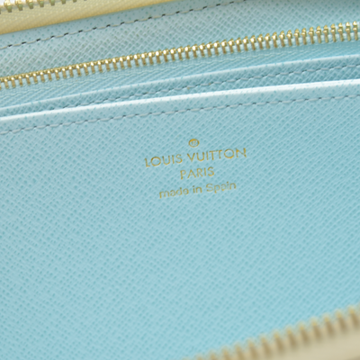 $1120 Louis Vuitton RFID Monogram Giant By The Pool Zippy Wallet Blue CONSIGNMENT