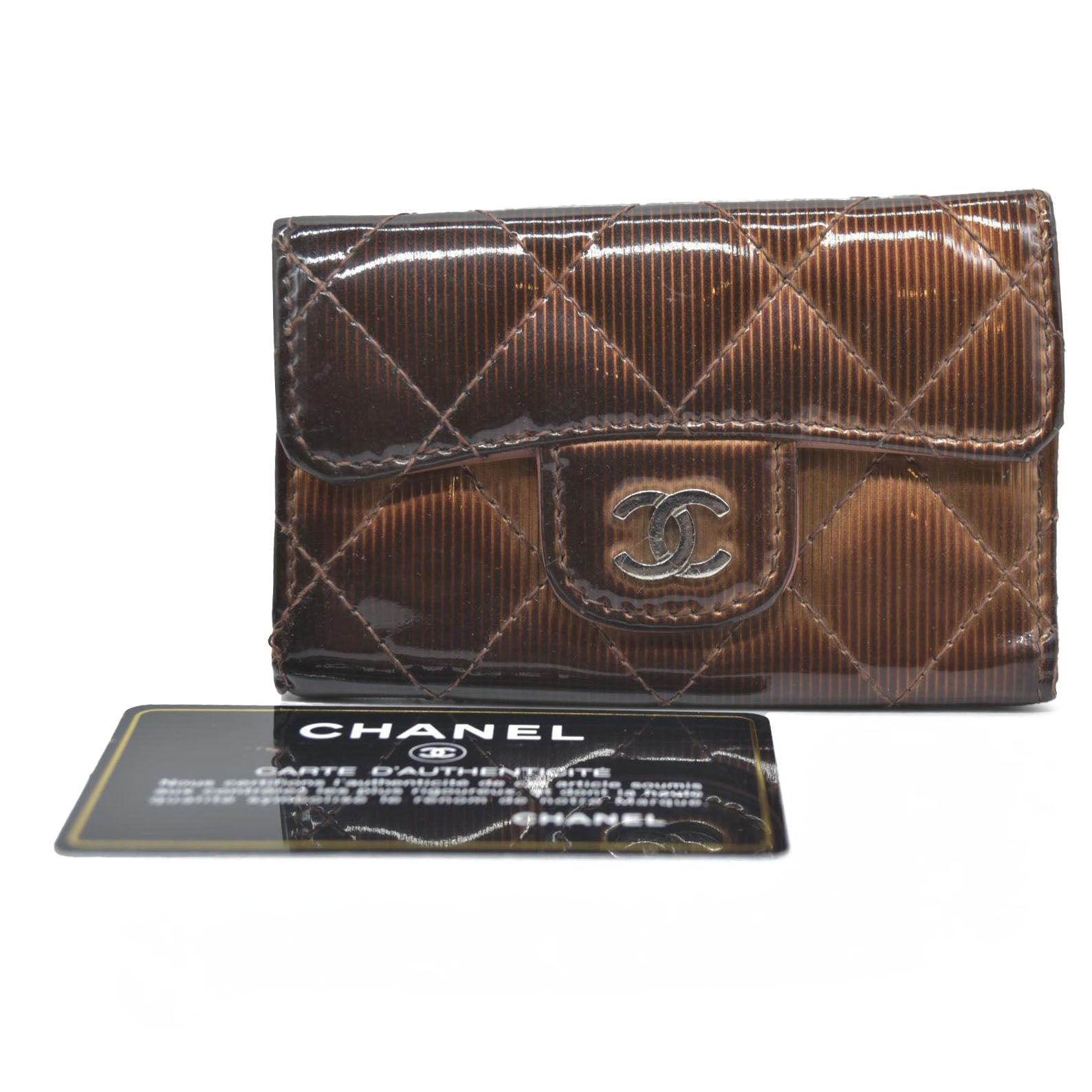 Chanel Timeless/Classique patent leather key ring