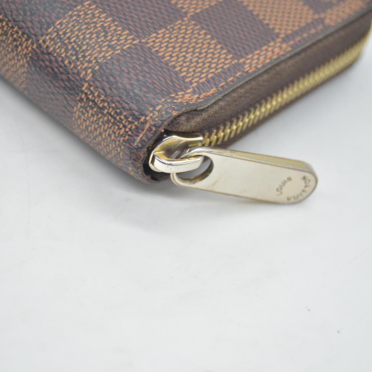Louis Vuitton Damier Zippy Zip Around Long Wallet Purse Brown CA4163