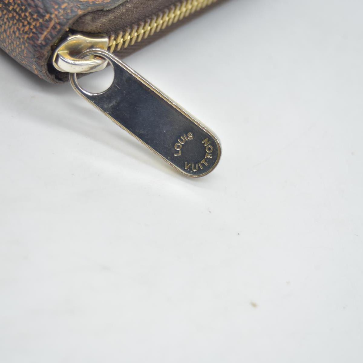 Louis Vuitton Damier Zippy Zip Around Long Wallet Purse Brown CA4163
