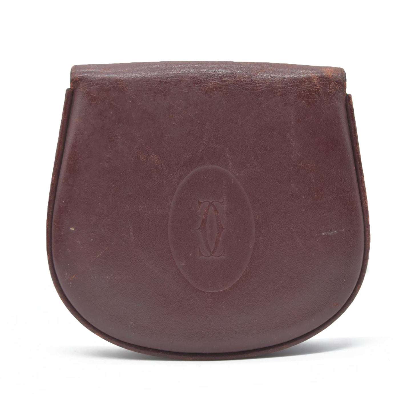 Cartier Red Must de Cartier Leather Coin Pouch Dark red