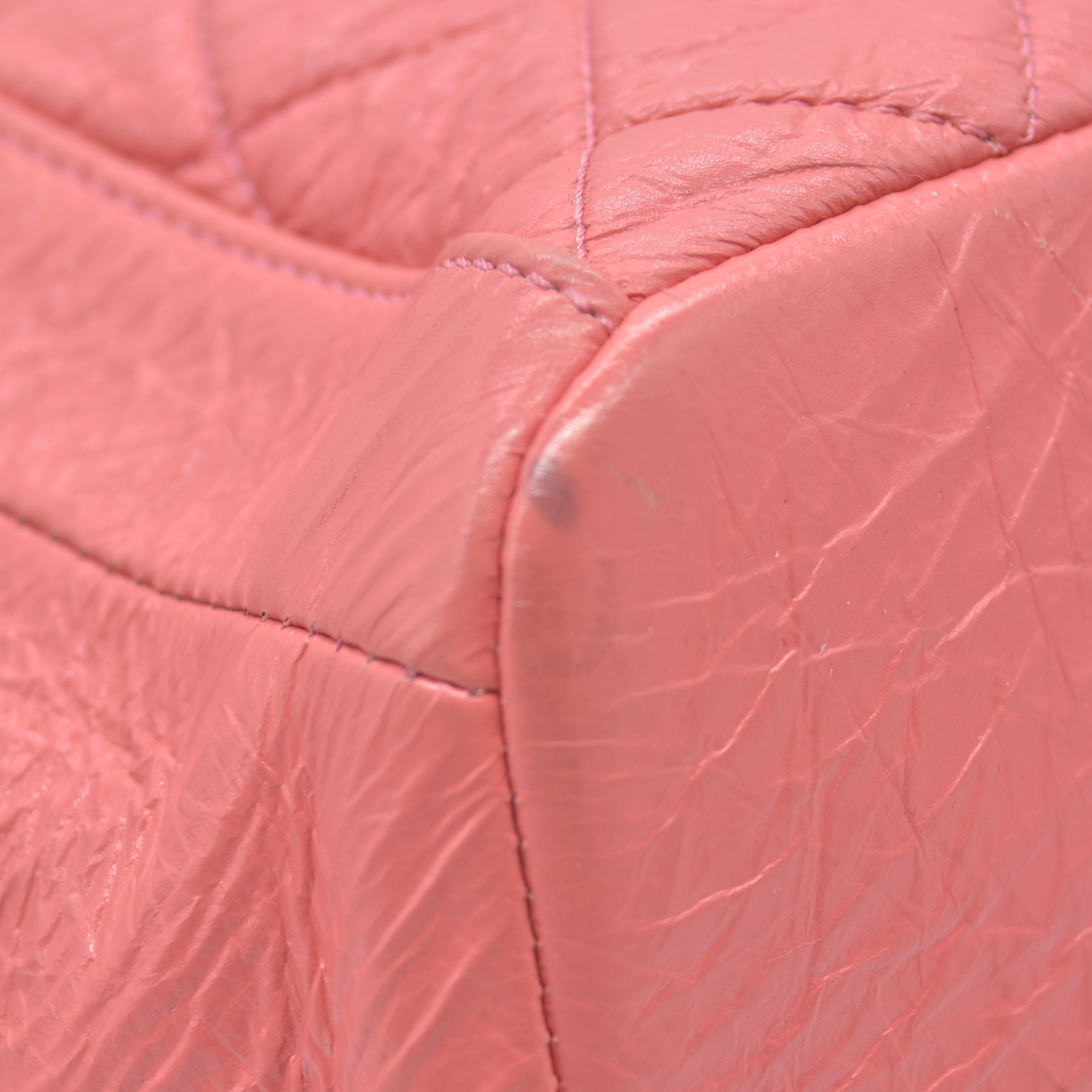 $4500 Chanel Pink CC Chain Drawstring Bucket Bag Leather