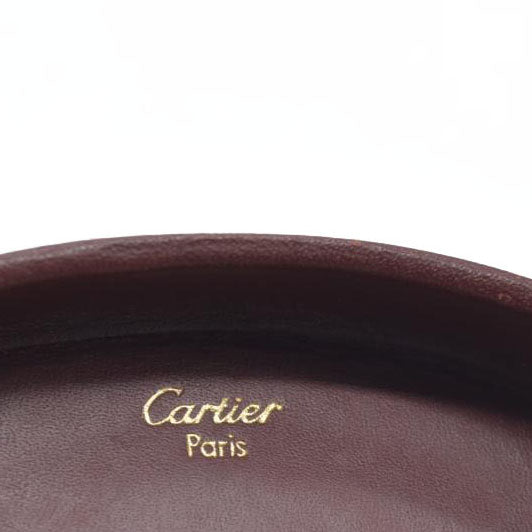 Cartier Red Must de Cartier Leather Coin Pouch Dark red