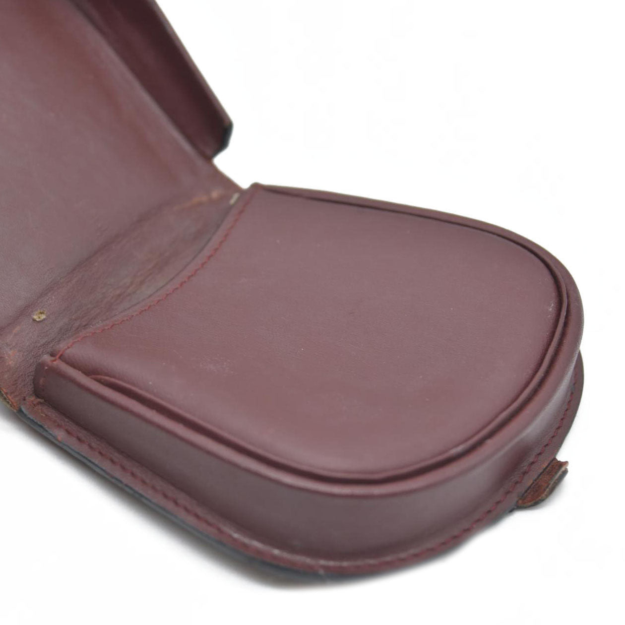 Cartier Red Must de Cartier Leather Coin Pouch Dark red