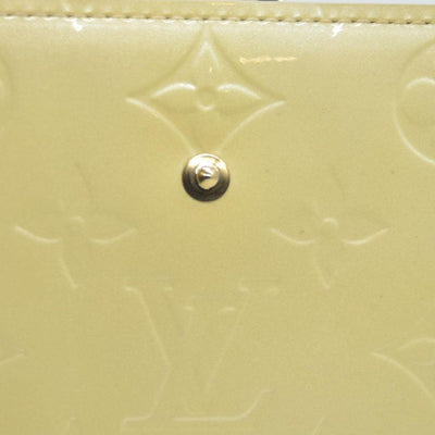 $935 2005 Louis Vuitton Monogram Vernis French Purse Wallet Beige MI0045