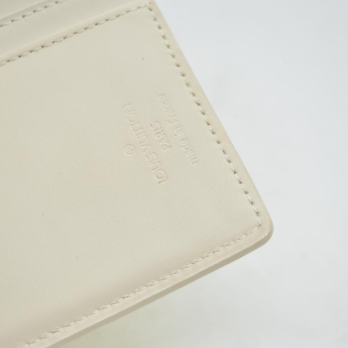 $935 2005 Louis Vuitton Monogram Vernis French Purse Wallet Beige MI0045