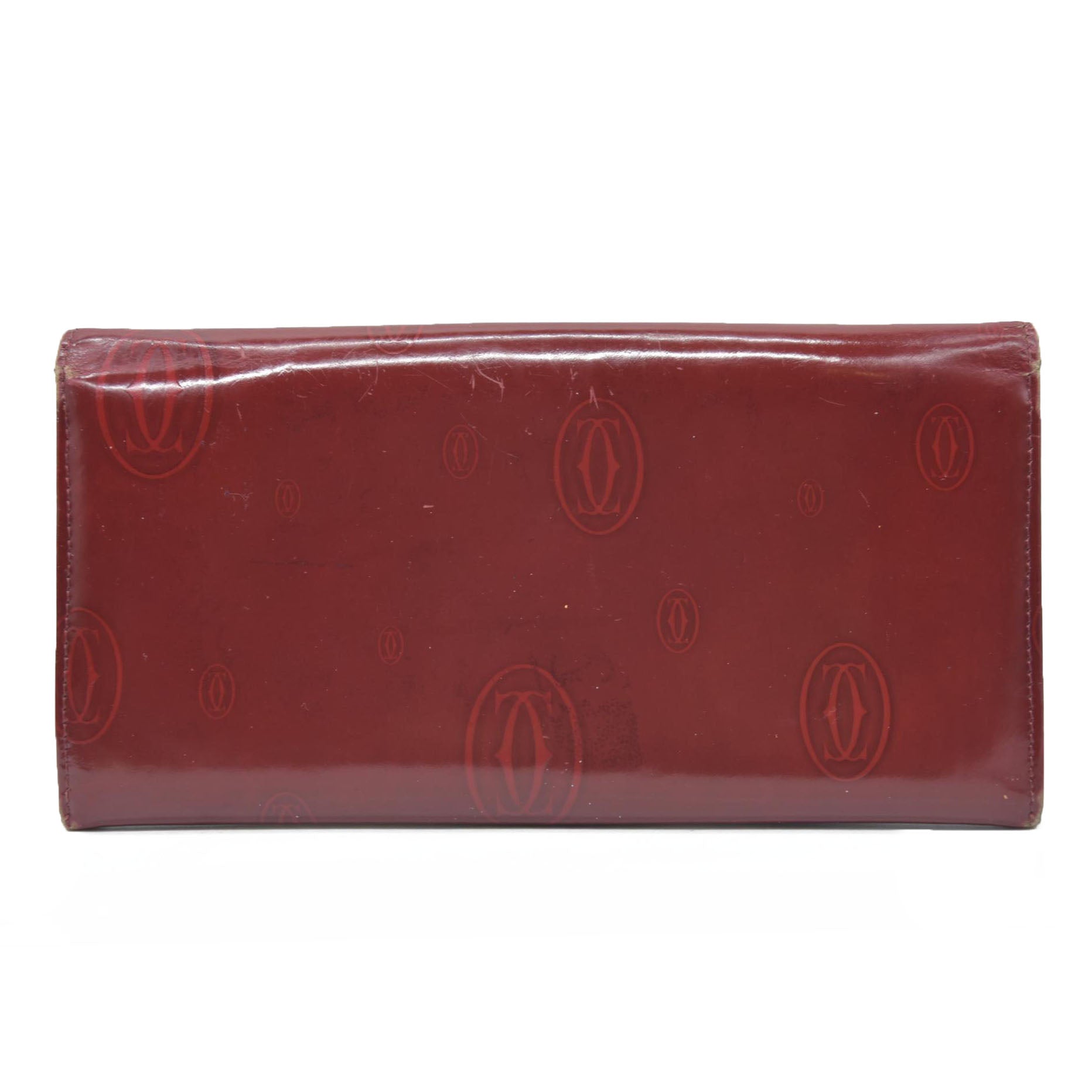 Cartier Patent Leather Continental Wallet