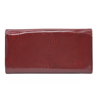 Cartier Patent Leather Continental Wallet