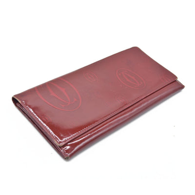 Cartier Patent Leather Continental Wallet