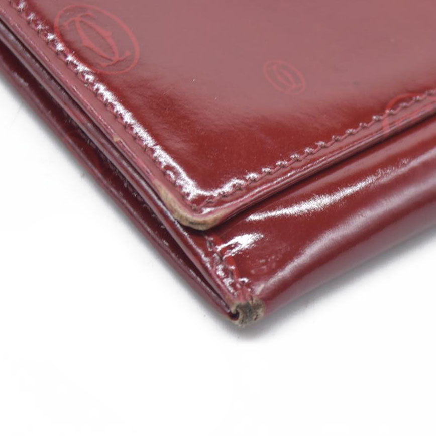 Cartier Patent Leather Continental Wallet
