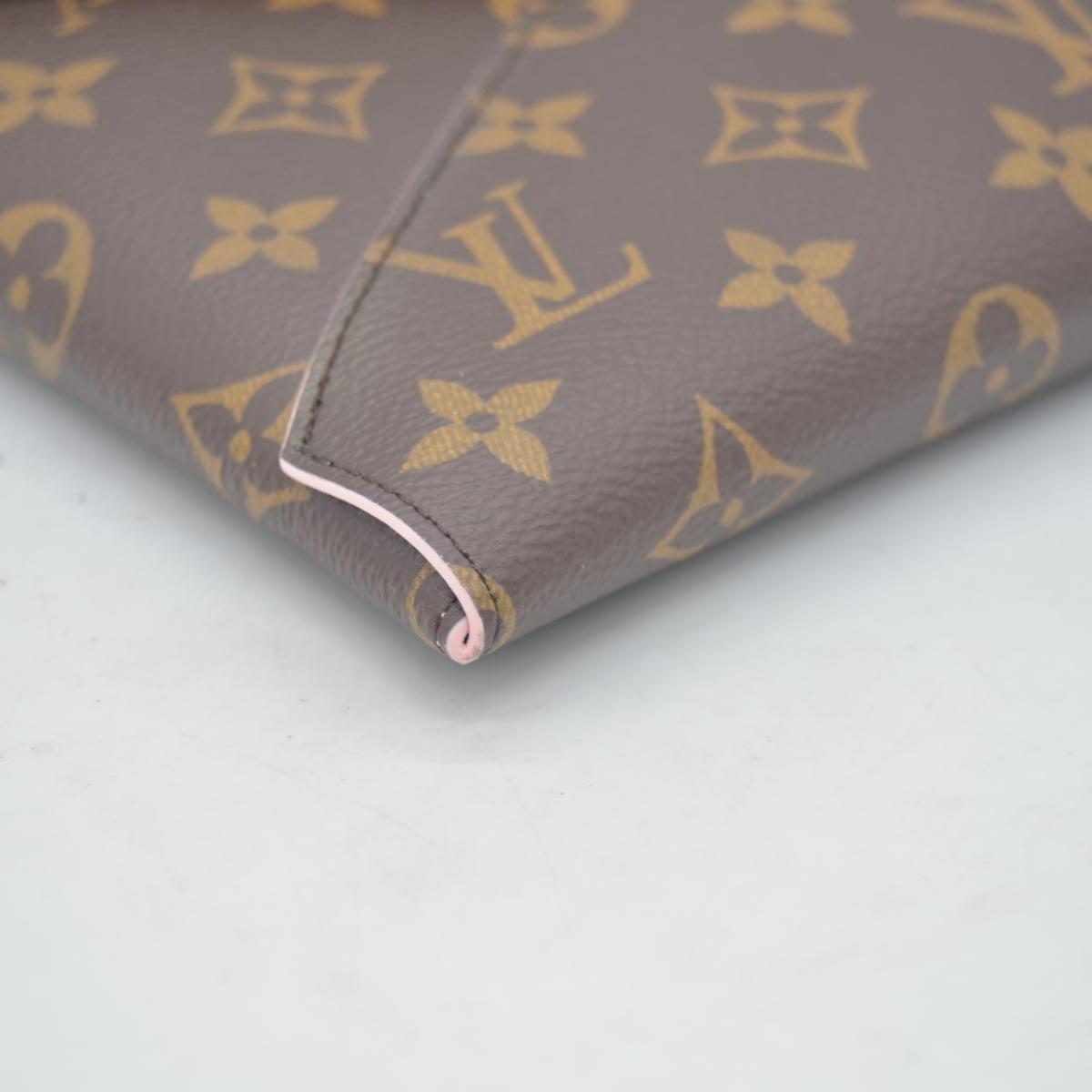 $845 Louis Vuitton Monogram Large Kirigami Pochette Insert Rose Ballerine