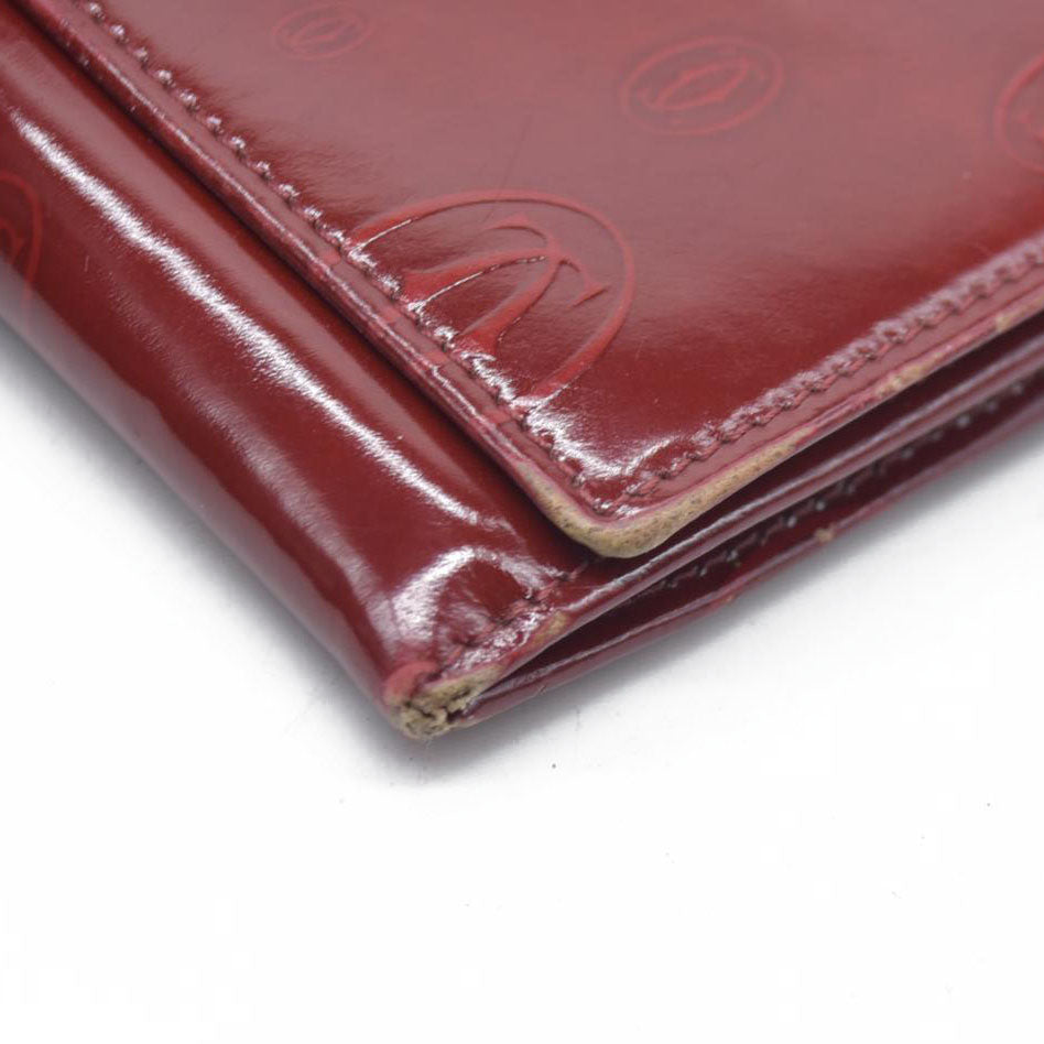 Cartier Patent Leather Continental Wallet