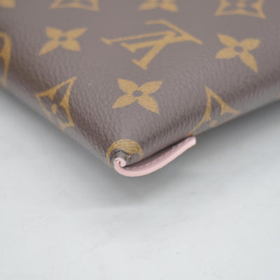 $845 Louis Vuitton Monogram Large Kirigami Pochette Insert Rose Ballerine