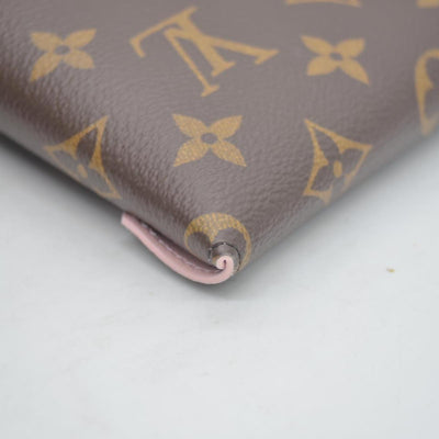 $845 Louis Vuitton Monogram Large Kirigami Pochette Insert Rose Ballerine