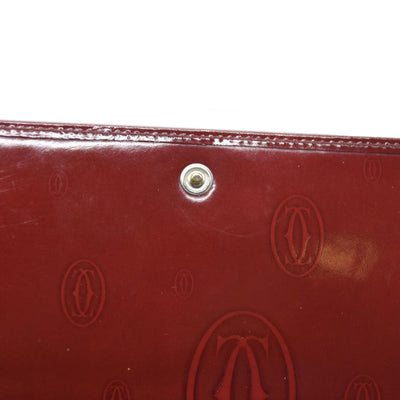 Cartier Patent Leather Continental Wallet