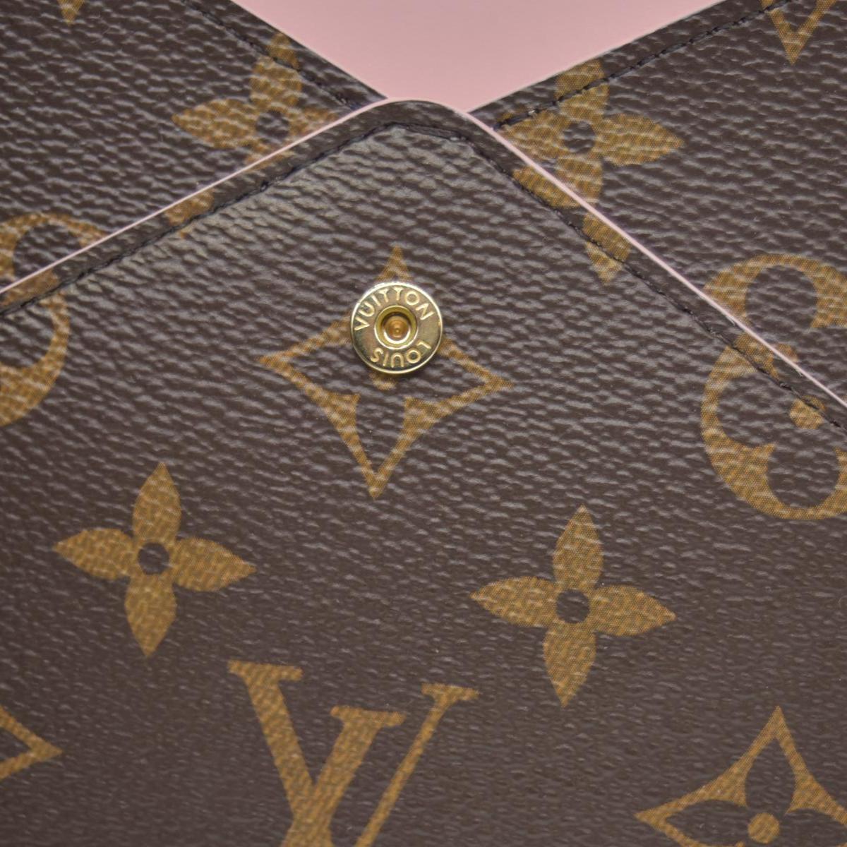 $845 Louis Vuitton Monogram Large Kirigami Pochette Insert Rose Ballerine