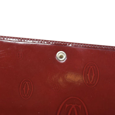 Cartier Patent Leather Continental Wallet