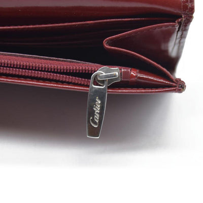 Cartier Patent Leather Continental Wallet