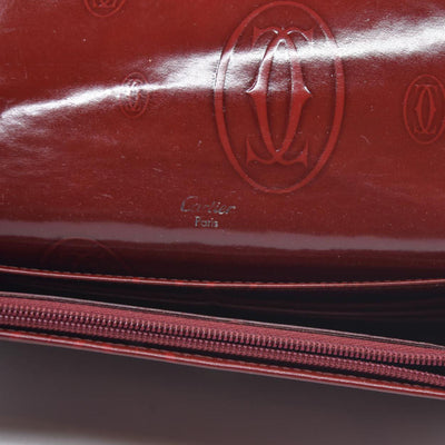 Cartier Patent Leather Continental Wallet