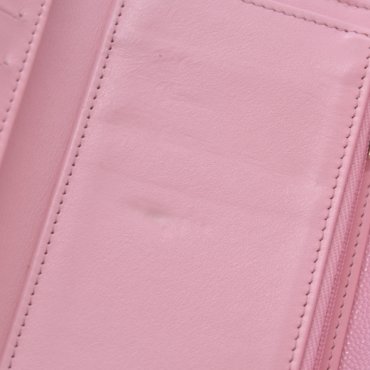 $1475 Chanel 2021-2022 Pink Quilted Caviar Leather Medium Flap Wallet 10021116