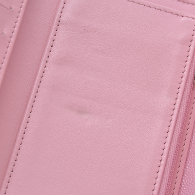 $1475 Chanel 2021-2022 Pink Quilted Caviar Leather Medium Flap Wallet 10021116