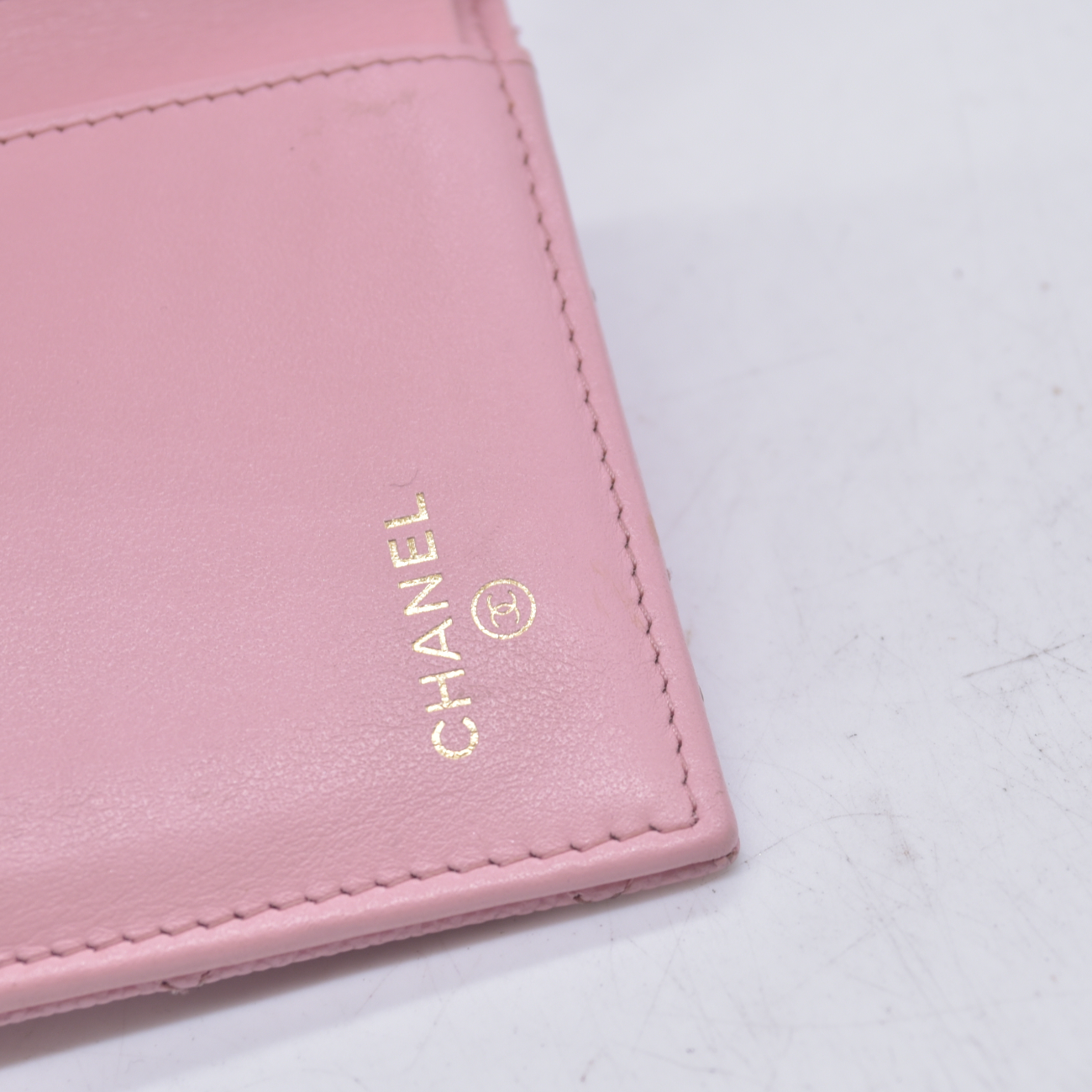 $1475 Chanel 2021-2022 Pink Quilted Caviar Leather Medium Flap Wallet 10021116