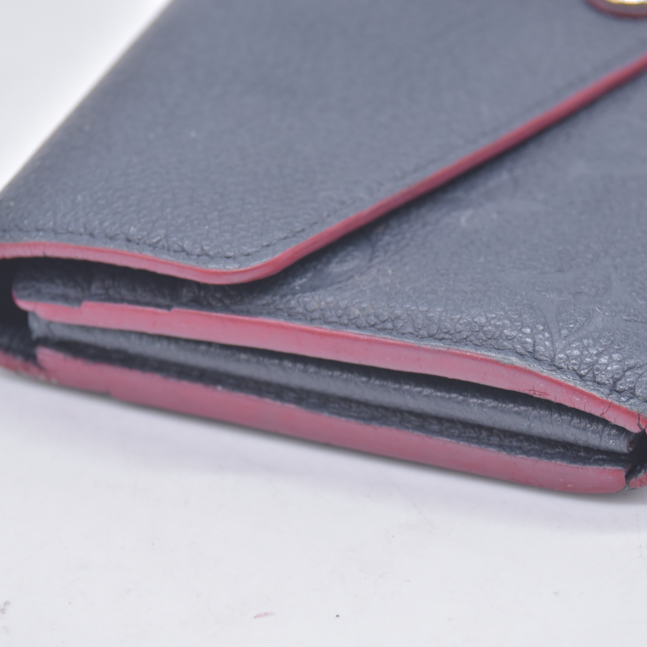 $1060 2016 Louis Vuitton Empreinte Sarah Wallet NM Marine Rouge CA4186 10021097