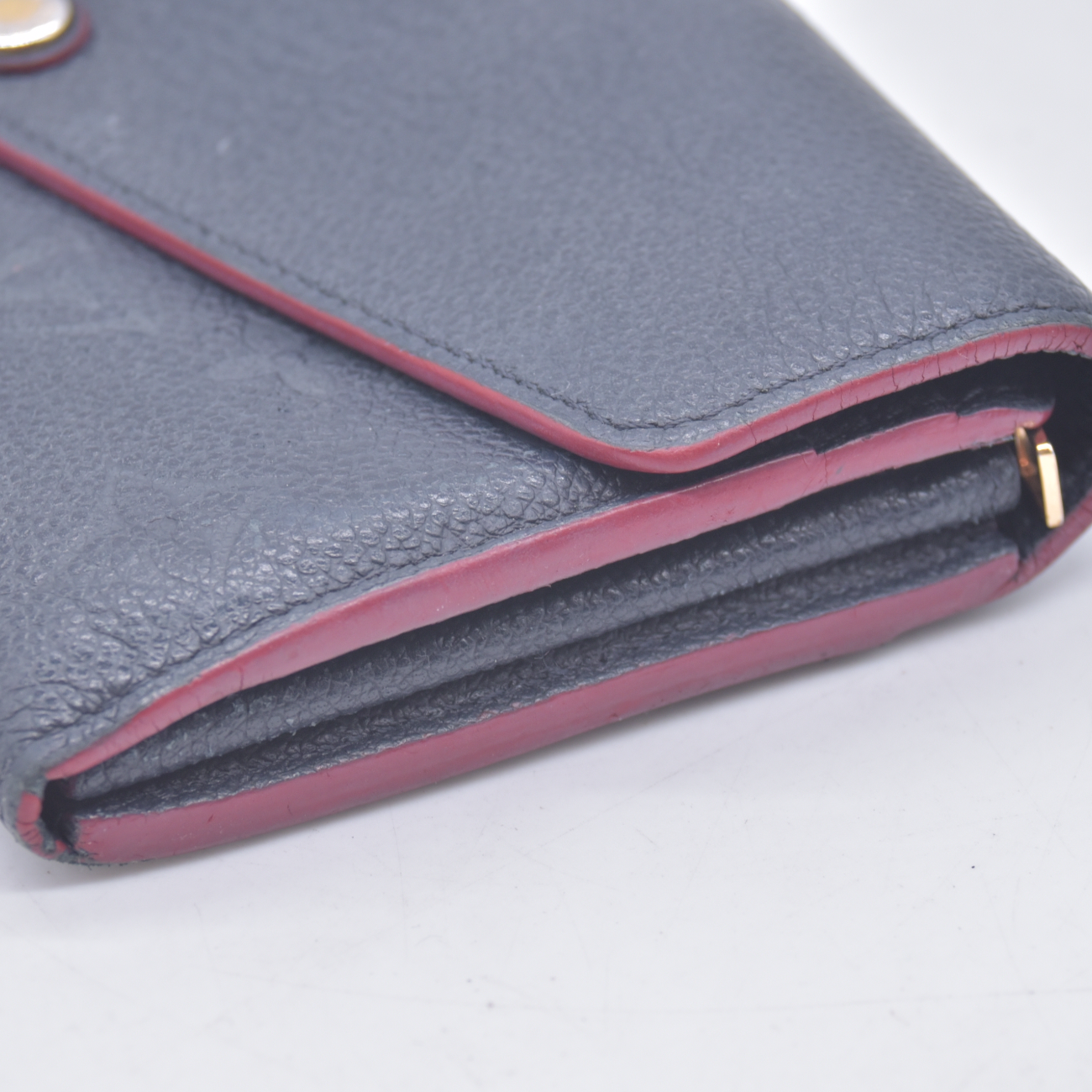 $1060 2016 Louis Vuitton Empreinte Sarah Wallet NM Marine Rouge CA4186 10021097