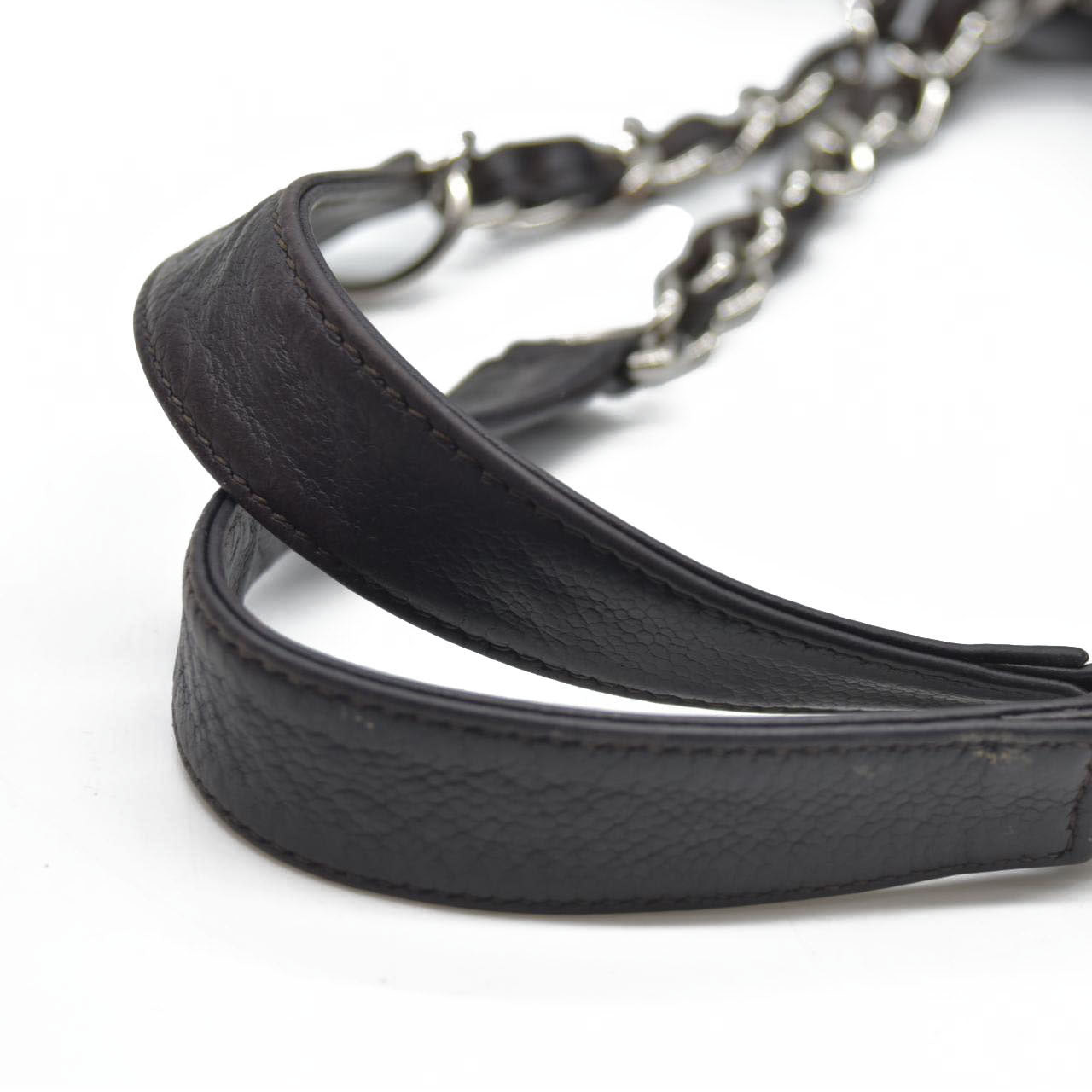 AUCTION $2900 Chanel  Caviar Quilted Grand Shopping Tote GST Brown Silver Hardware 2009