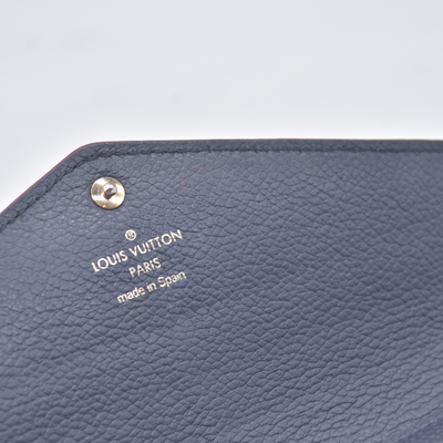 $1060 2016 Louis Vuitton Empreinte Sarah Wallet NM Marine Rouge CA4186 10021097