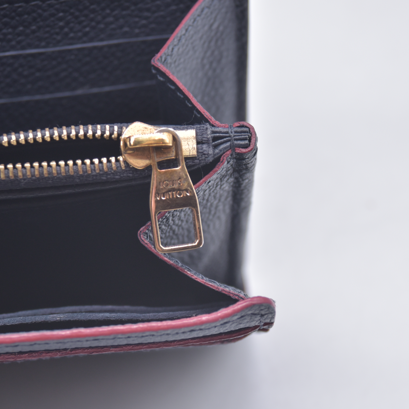 $1060 2016 Louis Vuitton Empreinte Sarah Wallet NM Marine Rouge CA4186 10021097