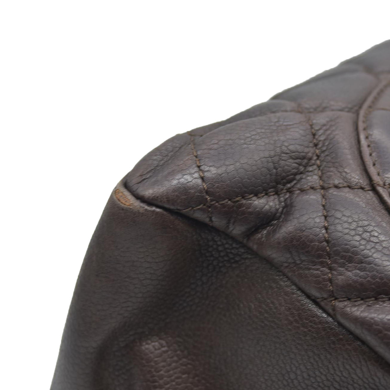 AUCTION $2900 Chanel  Caviar Quilted Grand Shopping Tote GST Brown Silver Hardware 2009