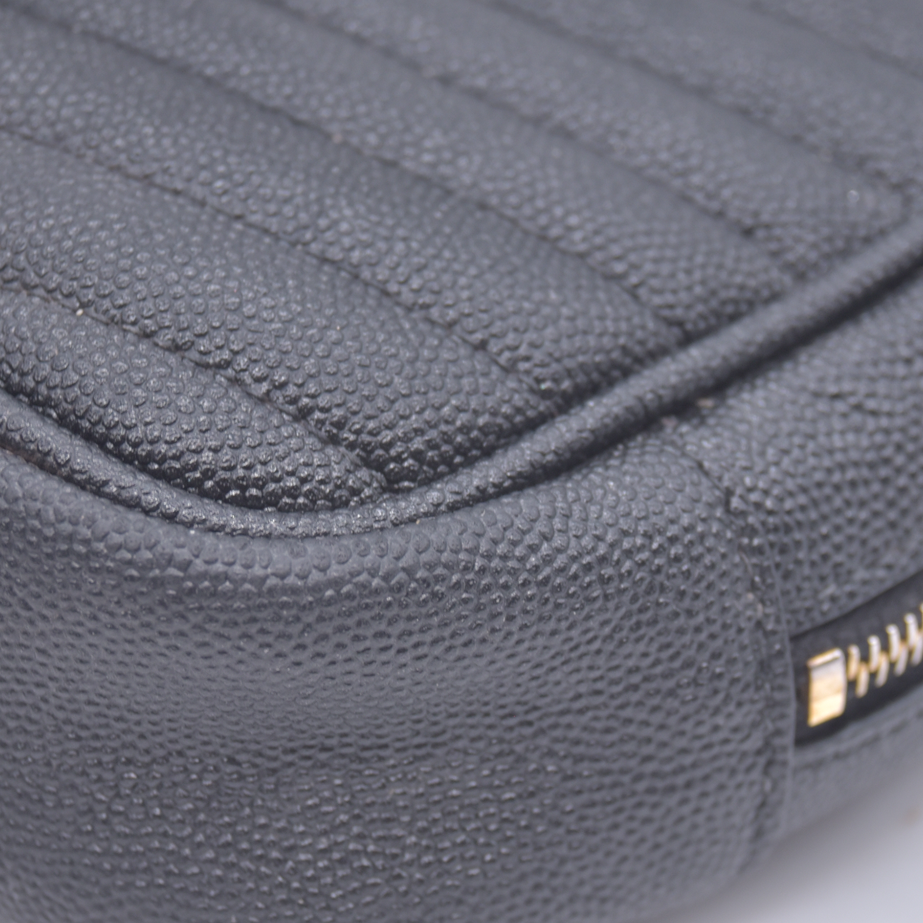 $1800 2022 Saint Laurent Grain De Poudre Matelasse Monogram Mini Lou Camera Bag Black 10021089