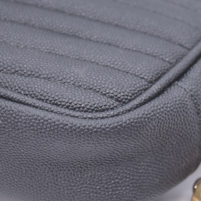 $1800 2022 Saint Laurent Grain De Poudre Matelasse Monogram Mini Lou Camera Bag Black 10021089