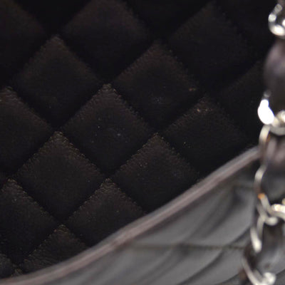 AUCTION $2900 Chanel  Caviar Quilted Grand Shopping Tote GST Brown Silver Hardware 2009