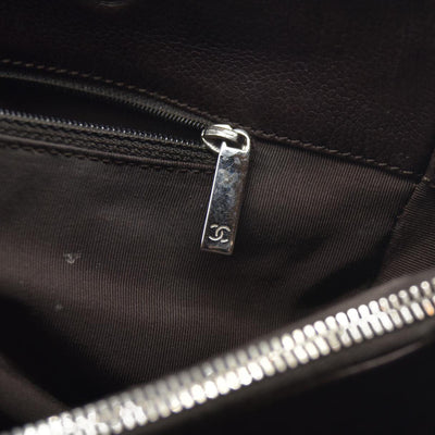 AUCTION $2900 Chanel  Caviar Quilted Grand Shopping Tote GST Brown Silver Hardware 2009