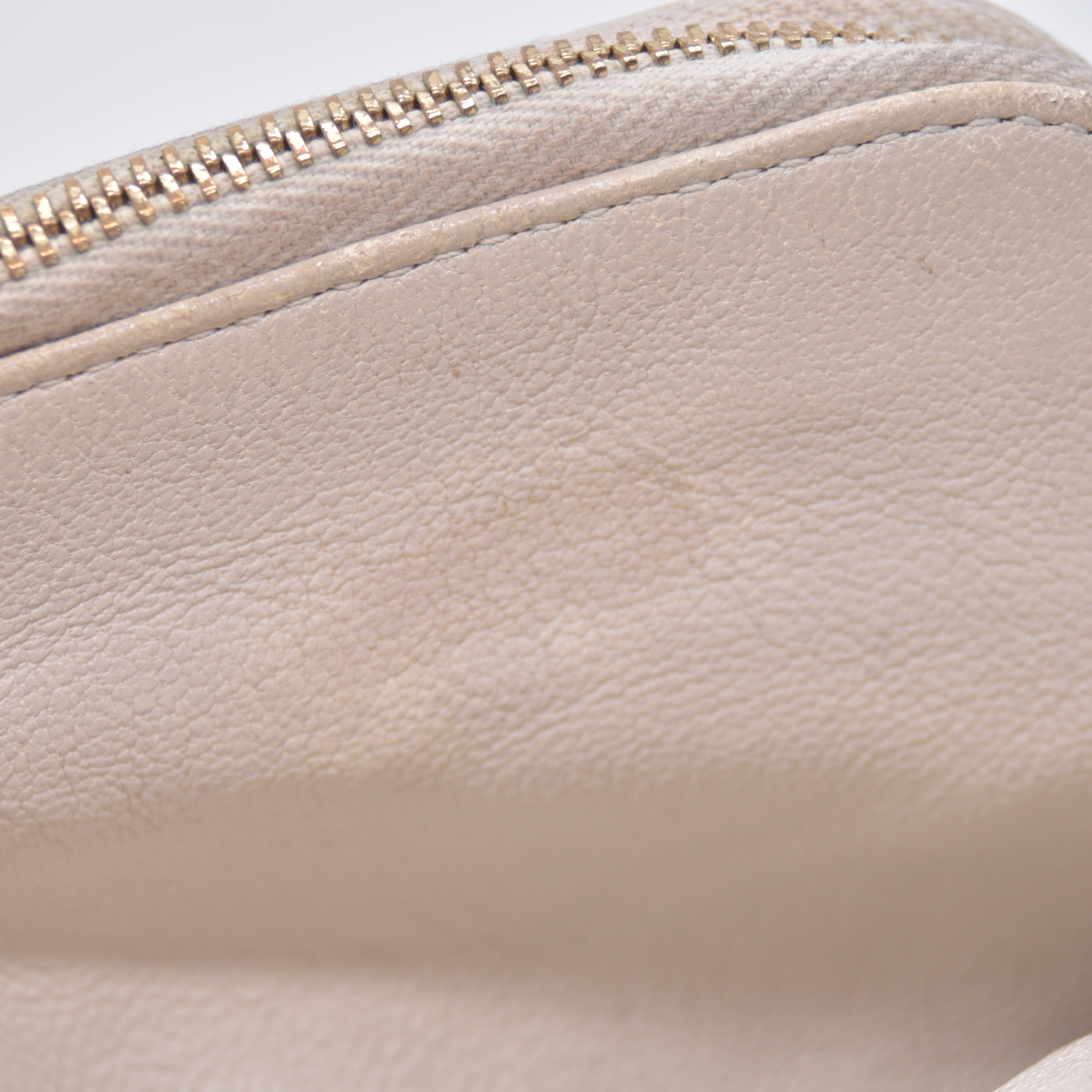 $1350 2021 Saint Laurent Grained Lambskin Quilted Mini Becky Double Zip Bag Cream 10021094