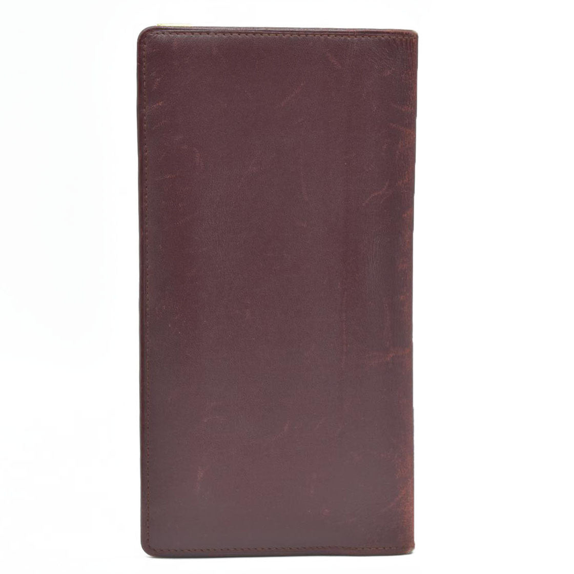 Cartier Vintage Burgundy Bifold Leather Wallet