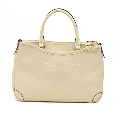 LOUIS VUITTON Trianon PM Monogram Emprreinte Handbag Creme