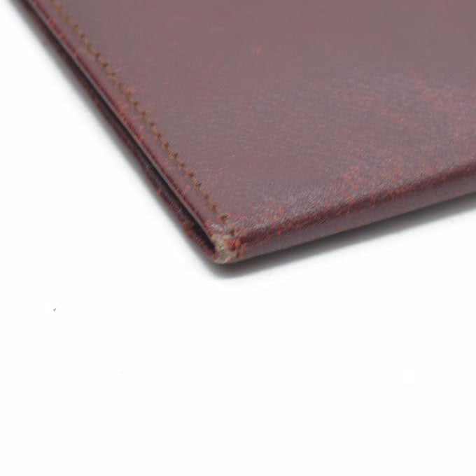 Cartier Vintage Burgundy Bifold Leather Wallet