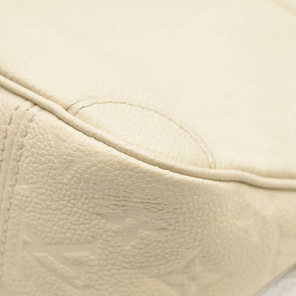 LOUIS VUITTON Trianon PM Monogram Emprreinte Handbag Creme