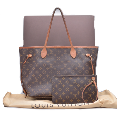 $2310 2014 Louis Vuitton Monogram Neverfull MM with Pouch 10021109 SR2134
