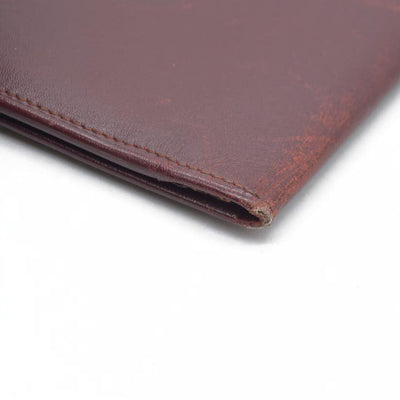 Cartier Vintage Burgundy Bifold Leather Wallet