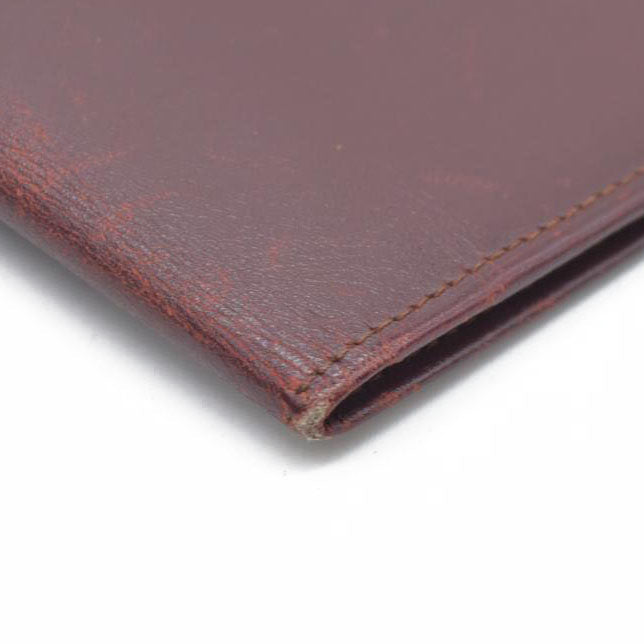 Cartier Vintage Burgundy Bifold Leather Wallet