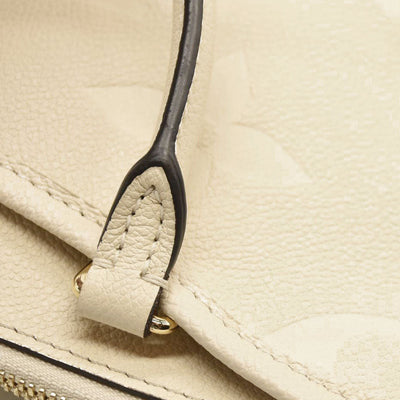 LOUIS VUITTON Trianon PM Monogram Emprreinte Handbag Creme