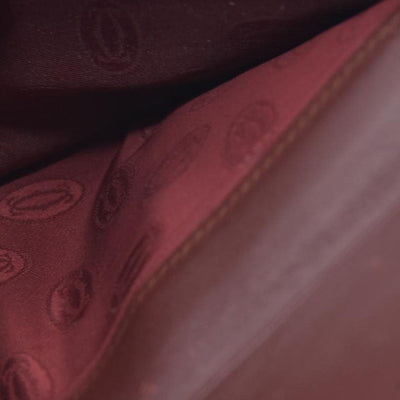 Cartier Vintage Burgundy Bifold Leather Wallet
