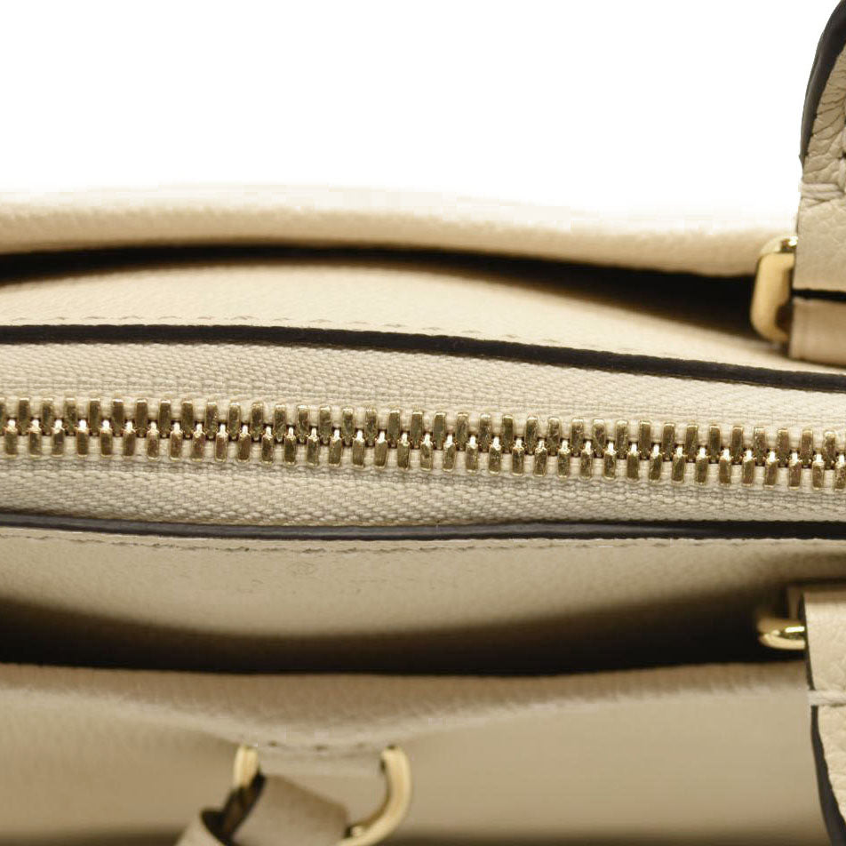 LOUIS VUITTON Trianon PM Monogram Emprreinte Handbag Creme