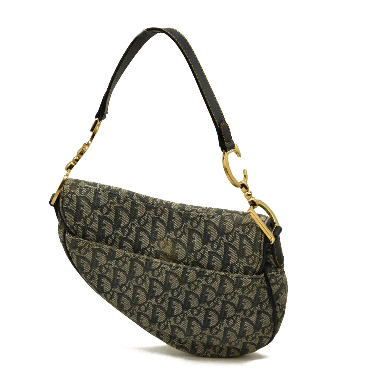 Christian Dior  Monogram Saddle Bag Blue