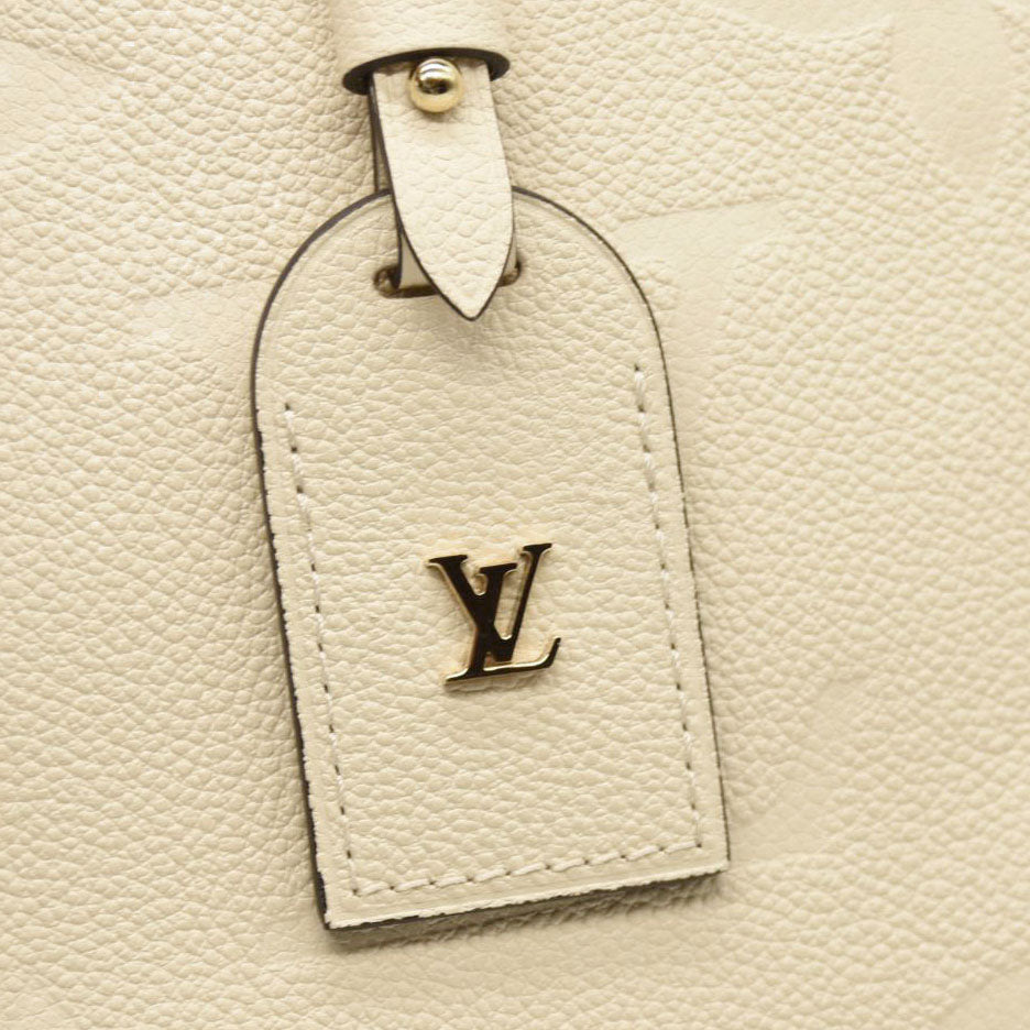 LOUIS VUITTON Trianon PM Monogram Emprreinte Handbag Creme